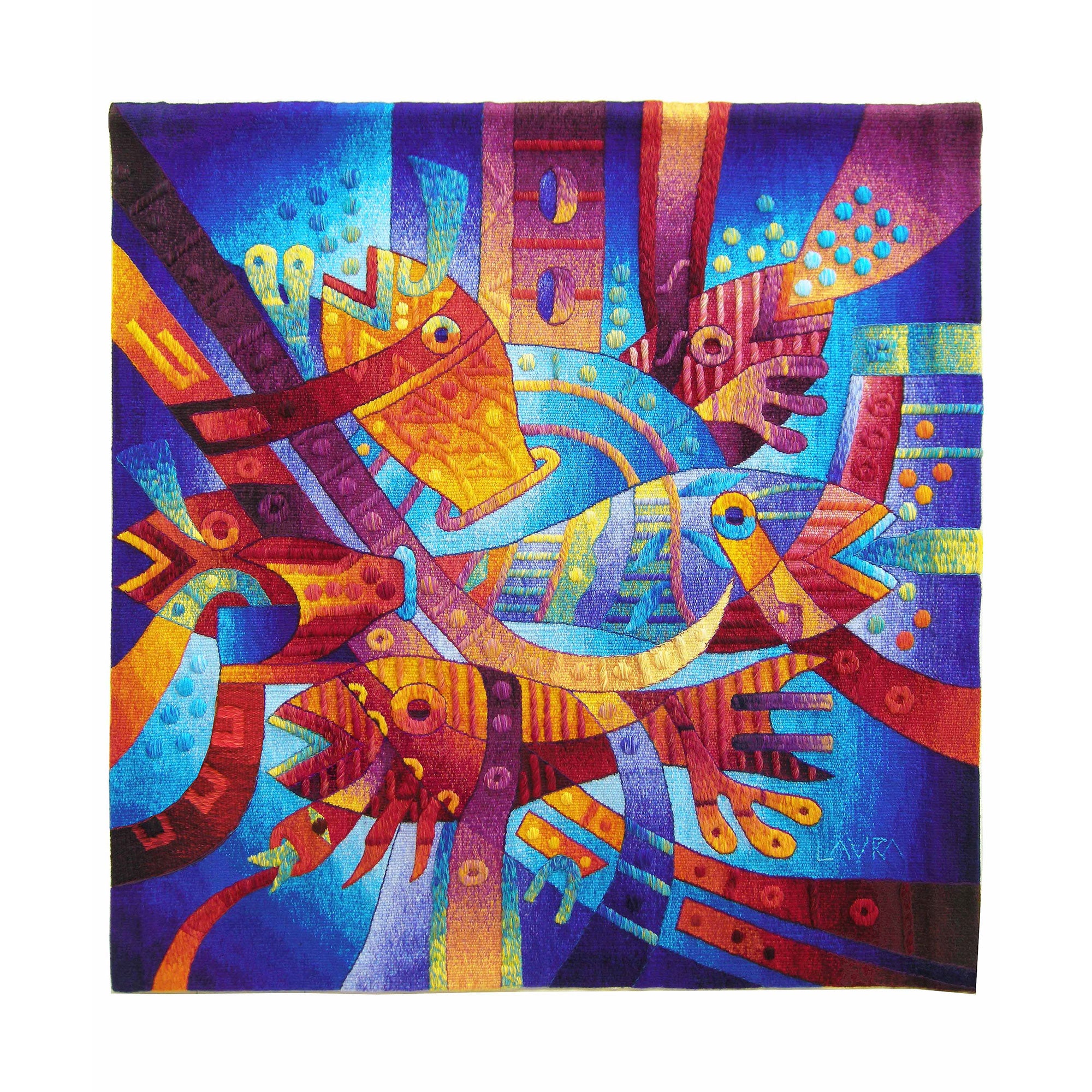 Alegria en la Fiesta Mayor del Agua <br>47 x 47"