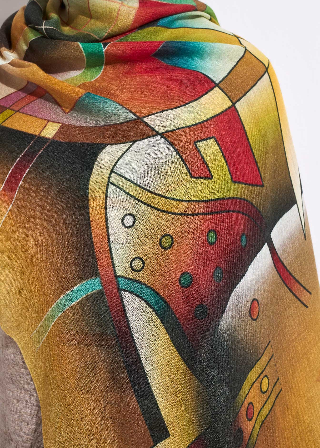 "Luna Llena me cubre de Energía" Shawl De Baby Alpaca & Seda