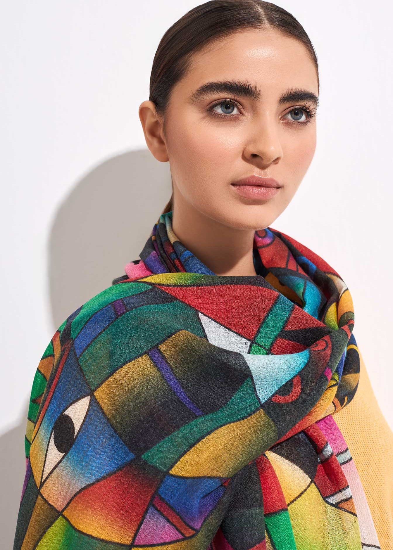 "A Dance Dedicated to Yacumama II" Baby Alpaca & Silk Shawl