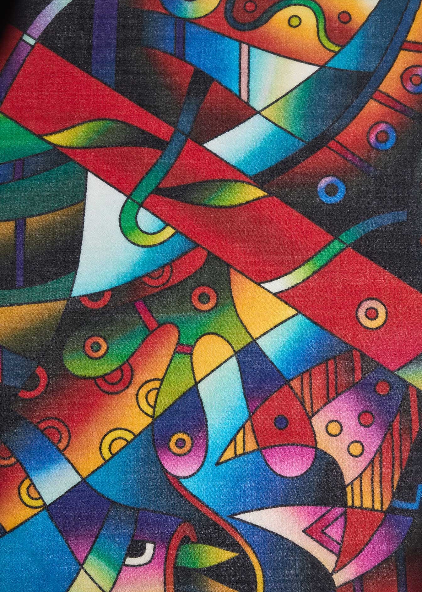 "Danza De Los Peces Al Yacumama II" Shawl De Baby Alpaca & Seda