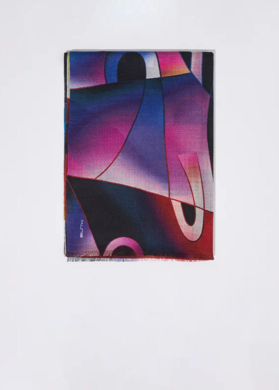 "The Wanderer's Sunset" Baby Alpaca & Silk Shawl