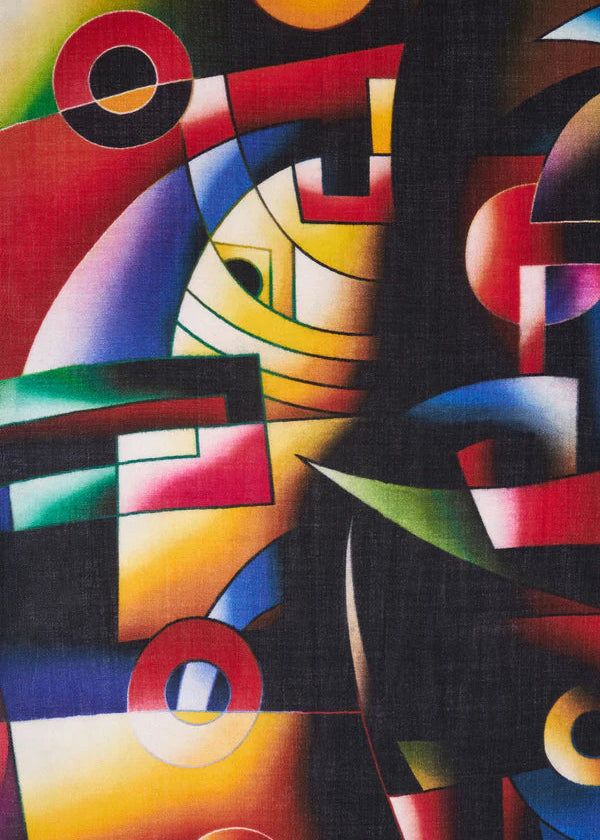 "The Wanderer's Sunset" Baby Alpaca & Silk Shawl