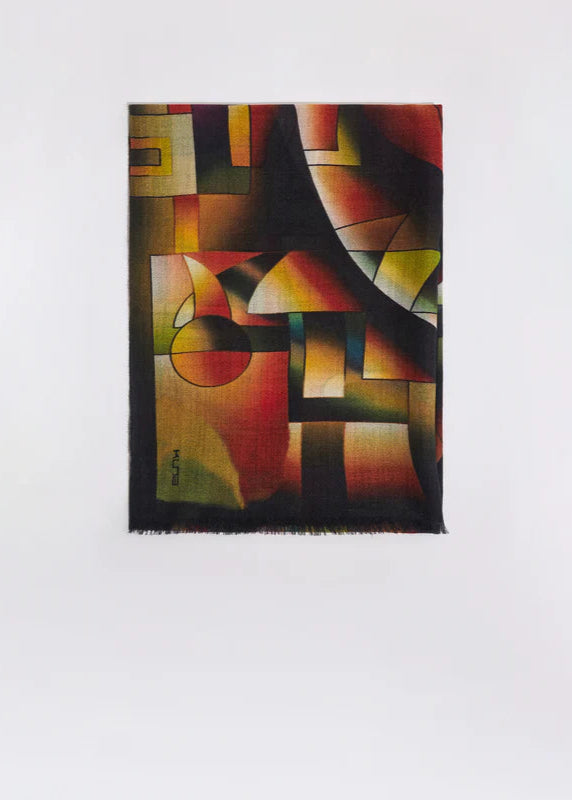 "Mar Interior de Luz" Shawl De Baby Alpaca & Seda