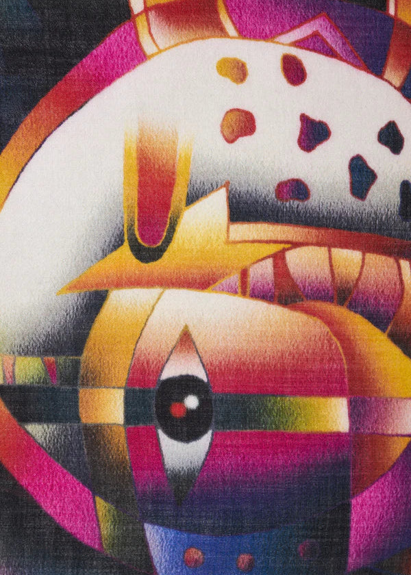 "Cosmic Equilibrium" Baby Alpaca & Silk Shawl