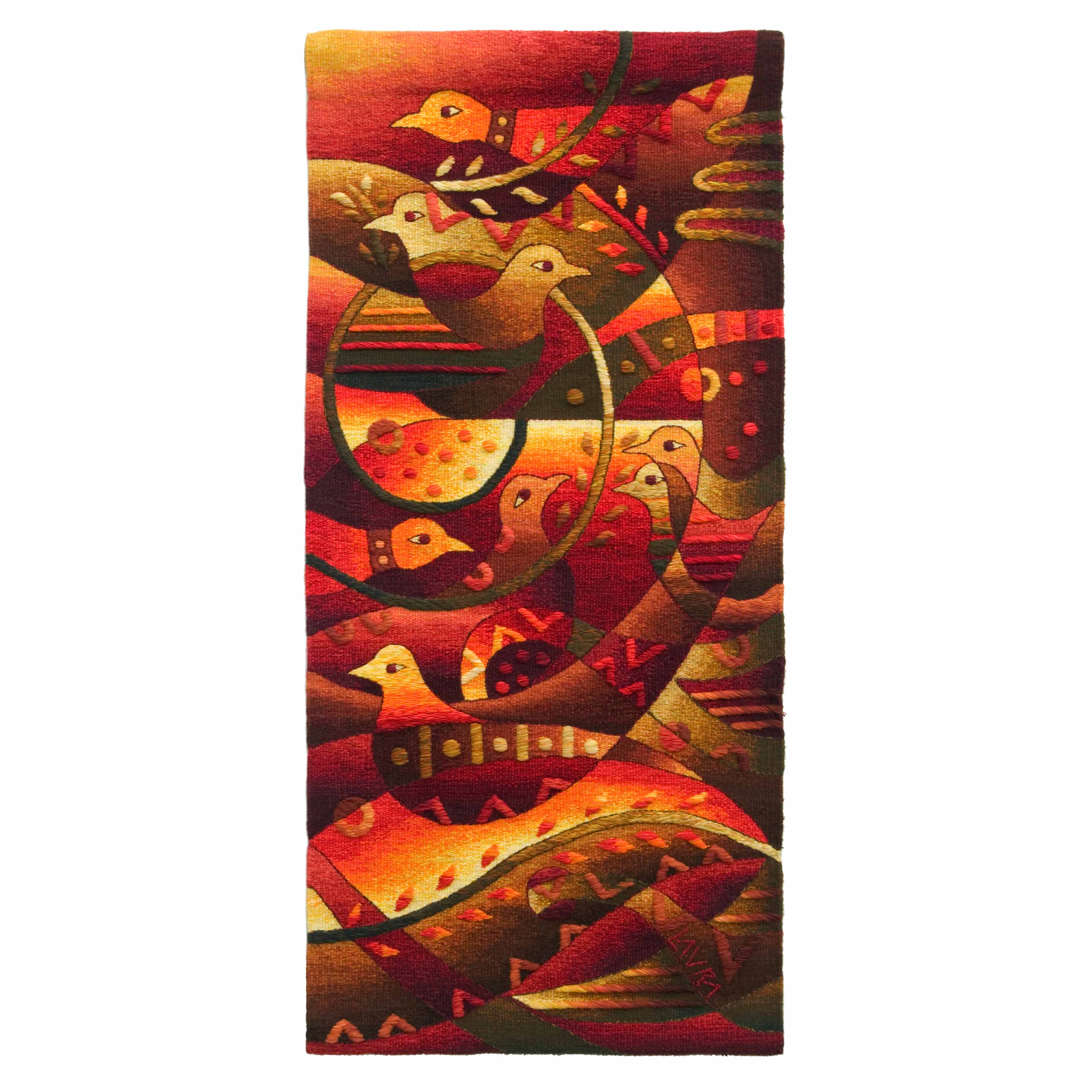 Birds in the Harvest Field <br>49 x 23"
