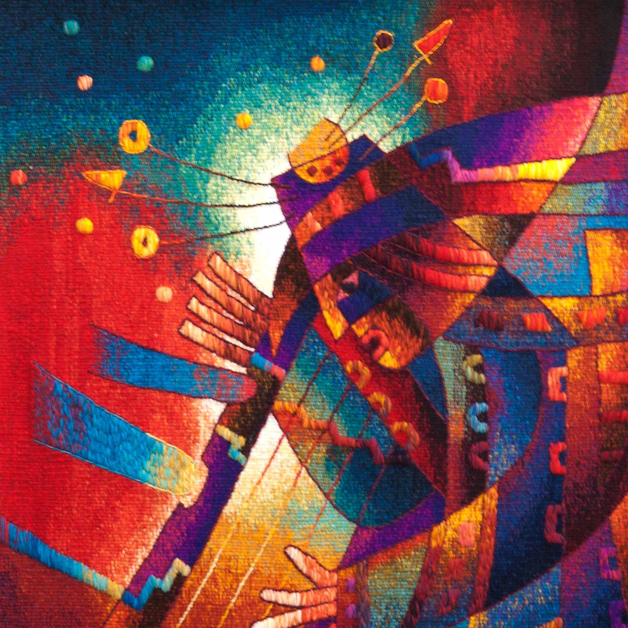 Harpist in Ritual <br>47 x 35"