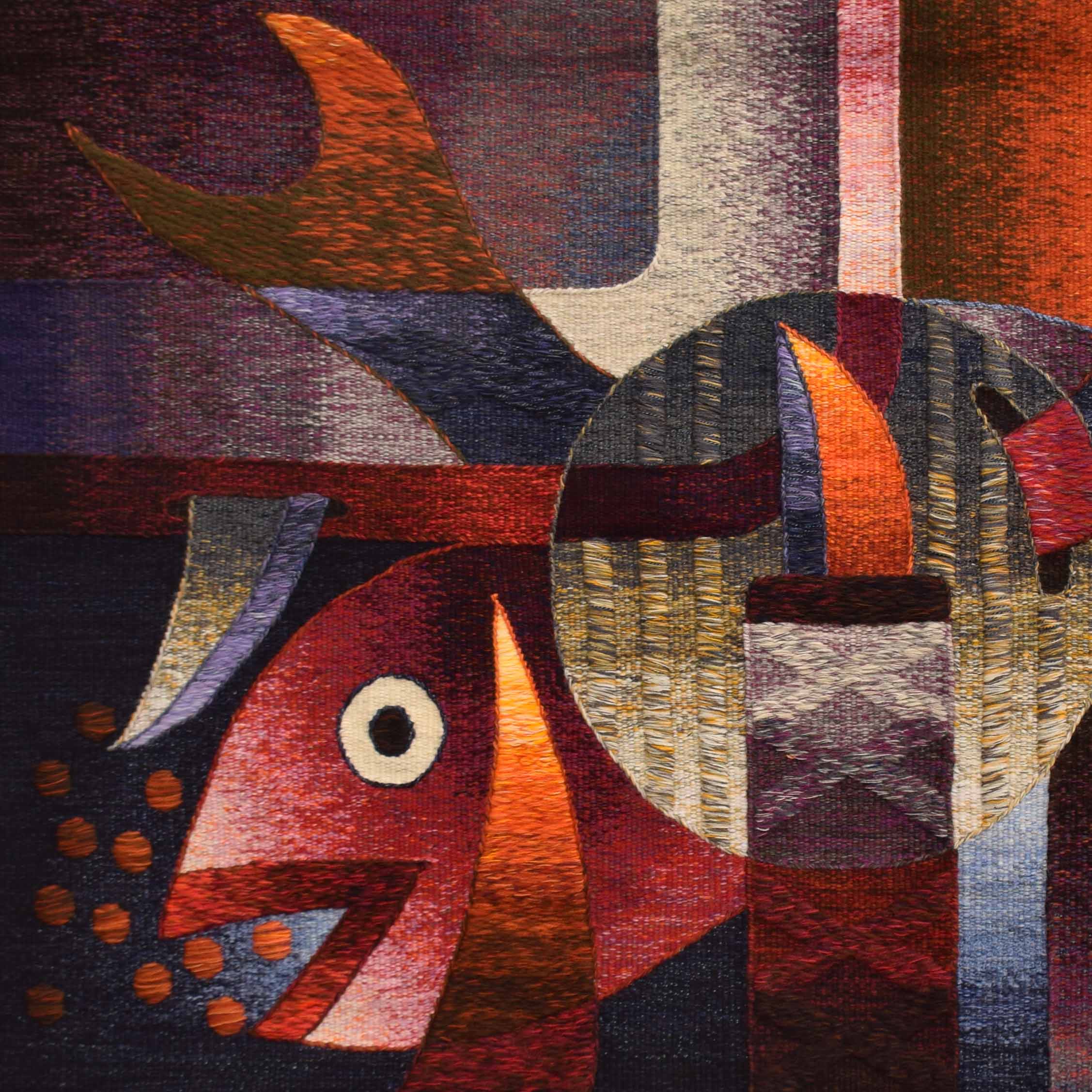 Fish in Harmony with the Sun <br>23 x 39″