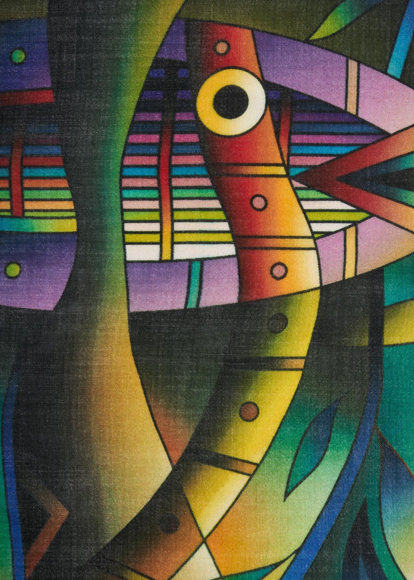 "Water's Celebration in Blue II" Baby Alpaca & Silk Shawl