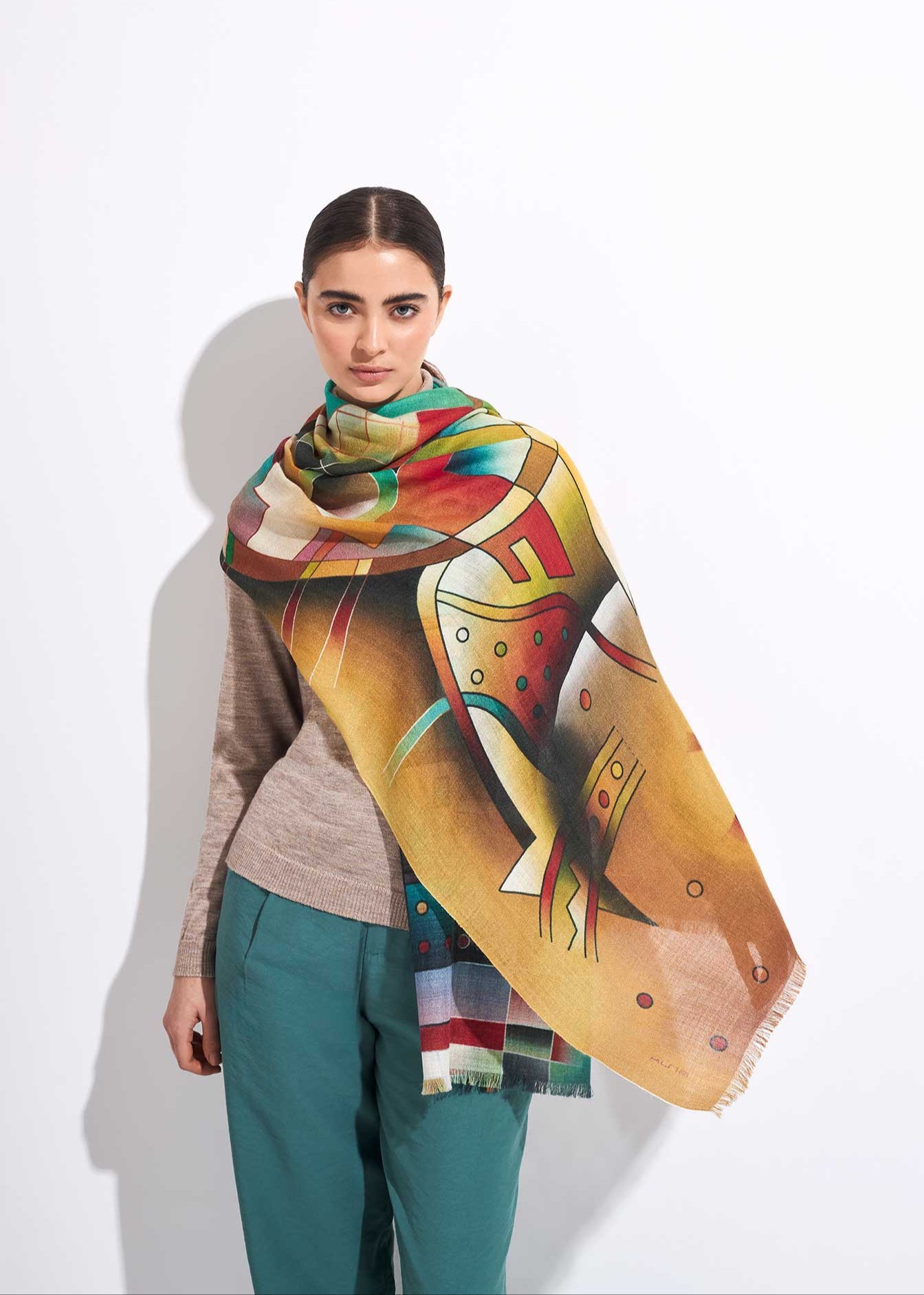 "The Full Moon Embraces me with its Energy" Baby Alpaca & Silk Shawl