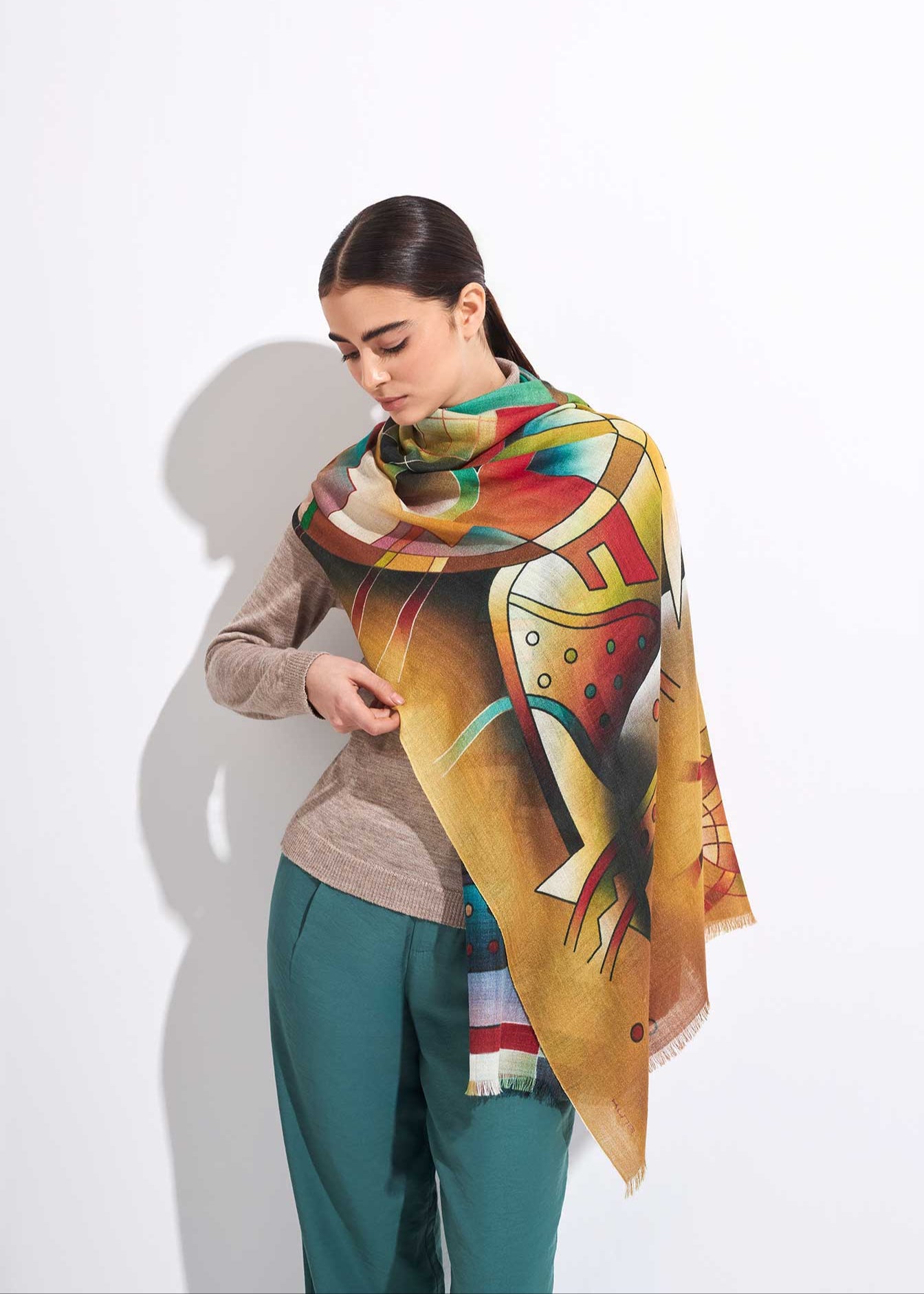 "The Full Moon Embraces me with its Energy" Baby Alpaca & Silk Shawl