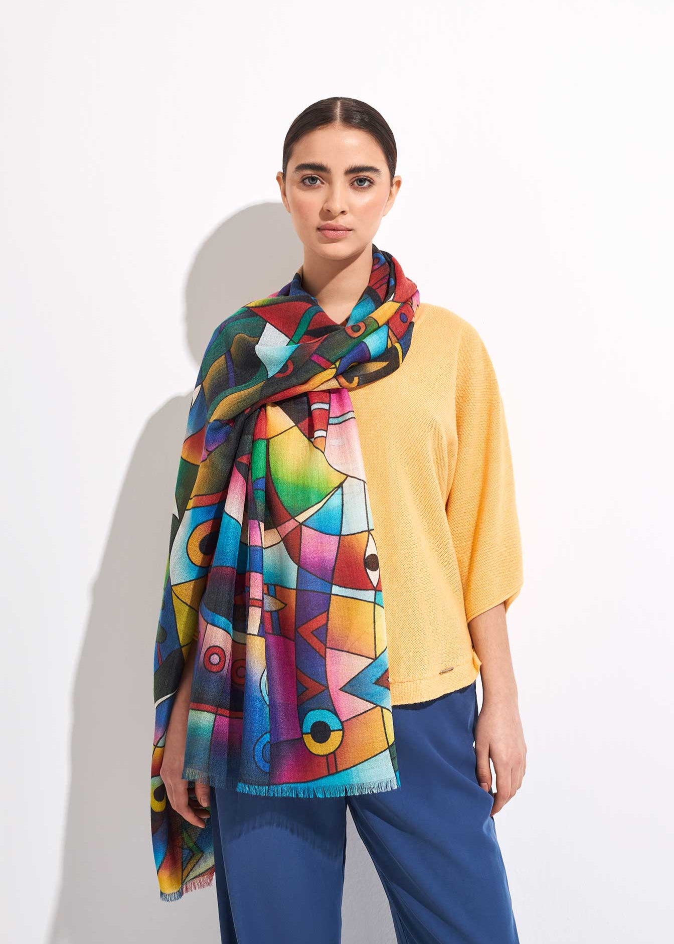 "A Dance Dedicated to Yacumama II" Baby Alpaca & Silk Shawl