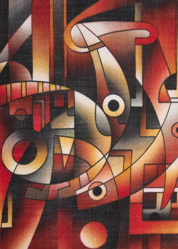 "A Dance Dedicated to the Gods of Fire" Baby Alpaca & Silk Shawl