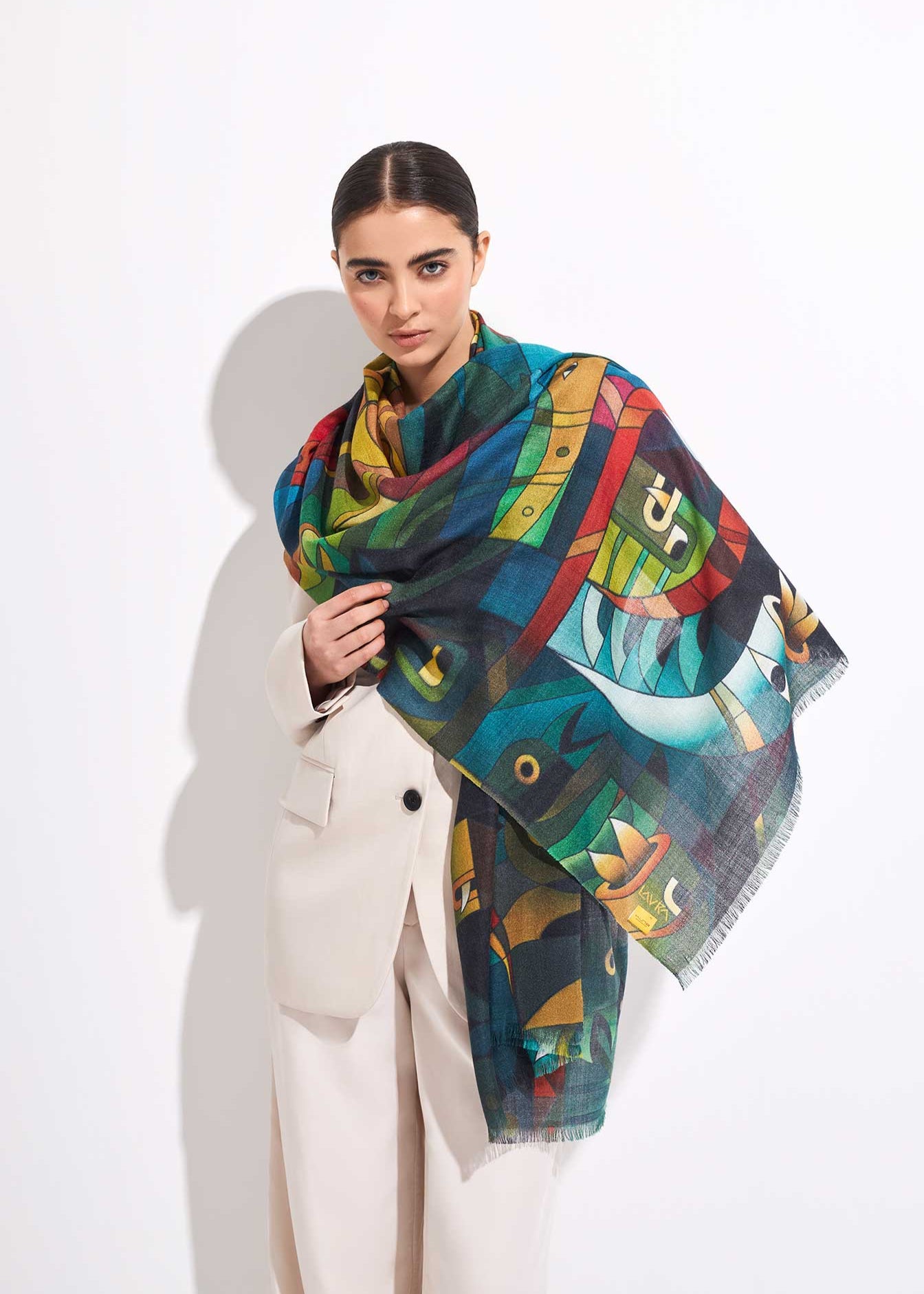 "A Home for the Heart XI" Baby Alpaca & Silk Shawl