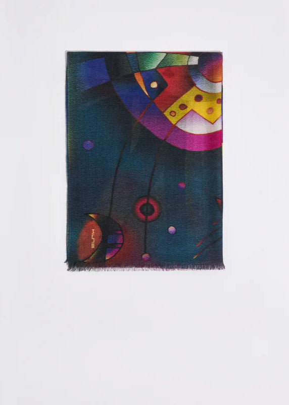 "Cosmic Equilibrium" Baby Alpaca & Silk Shawl