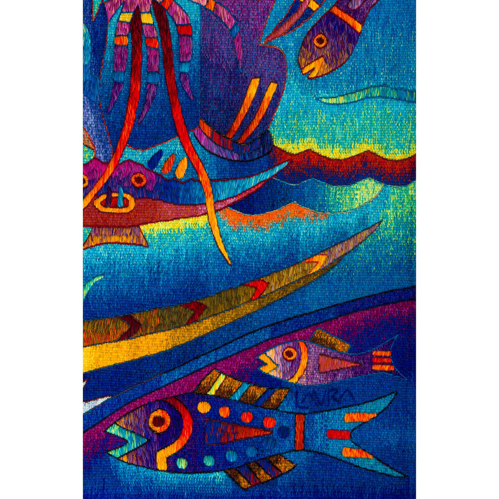 Five Manta Ray Fish <br>39 x 62"