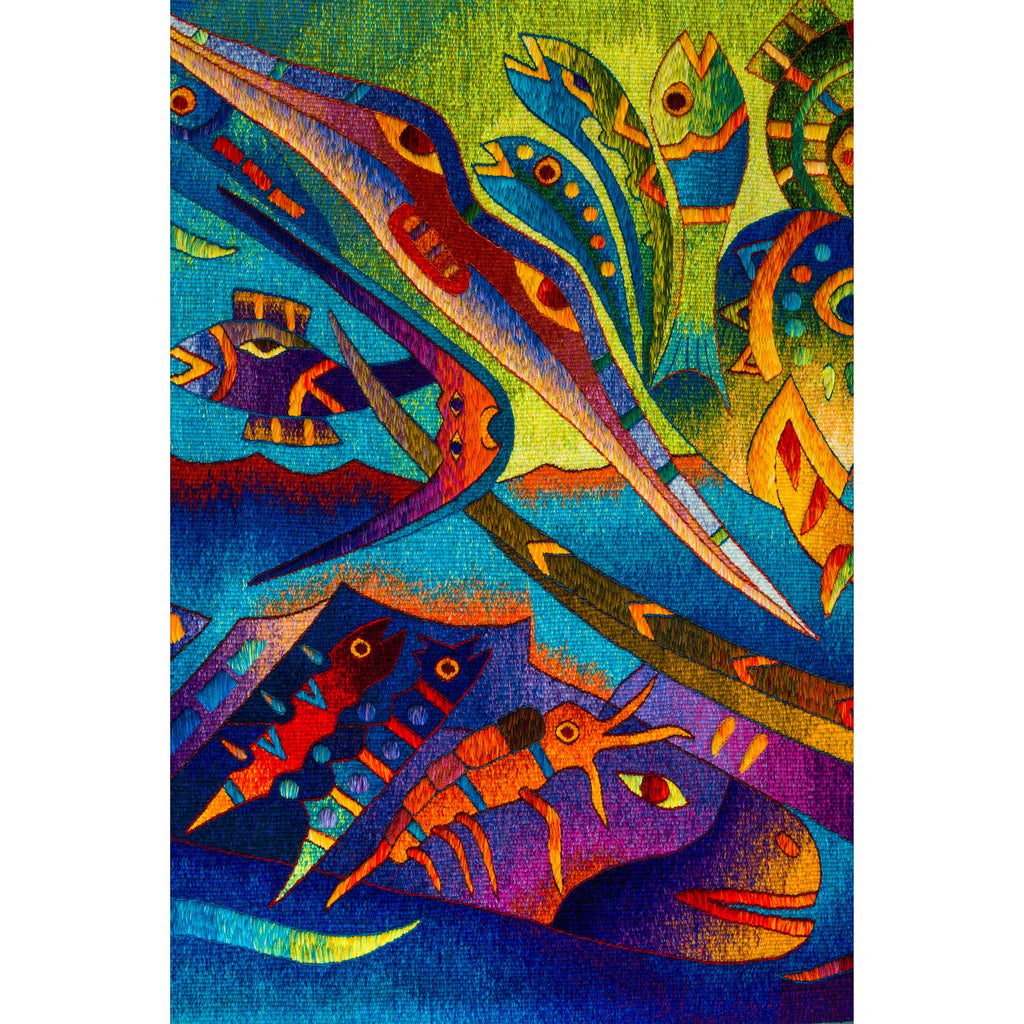 Five Manta Ray Fish <br>39 x 62"