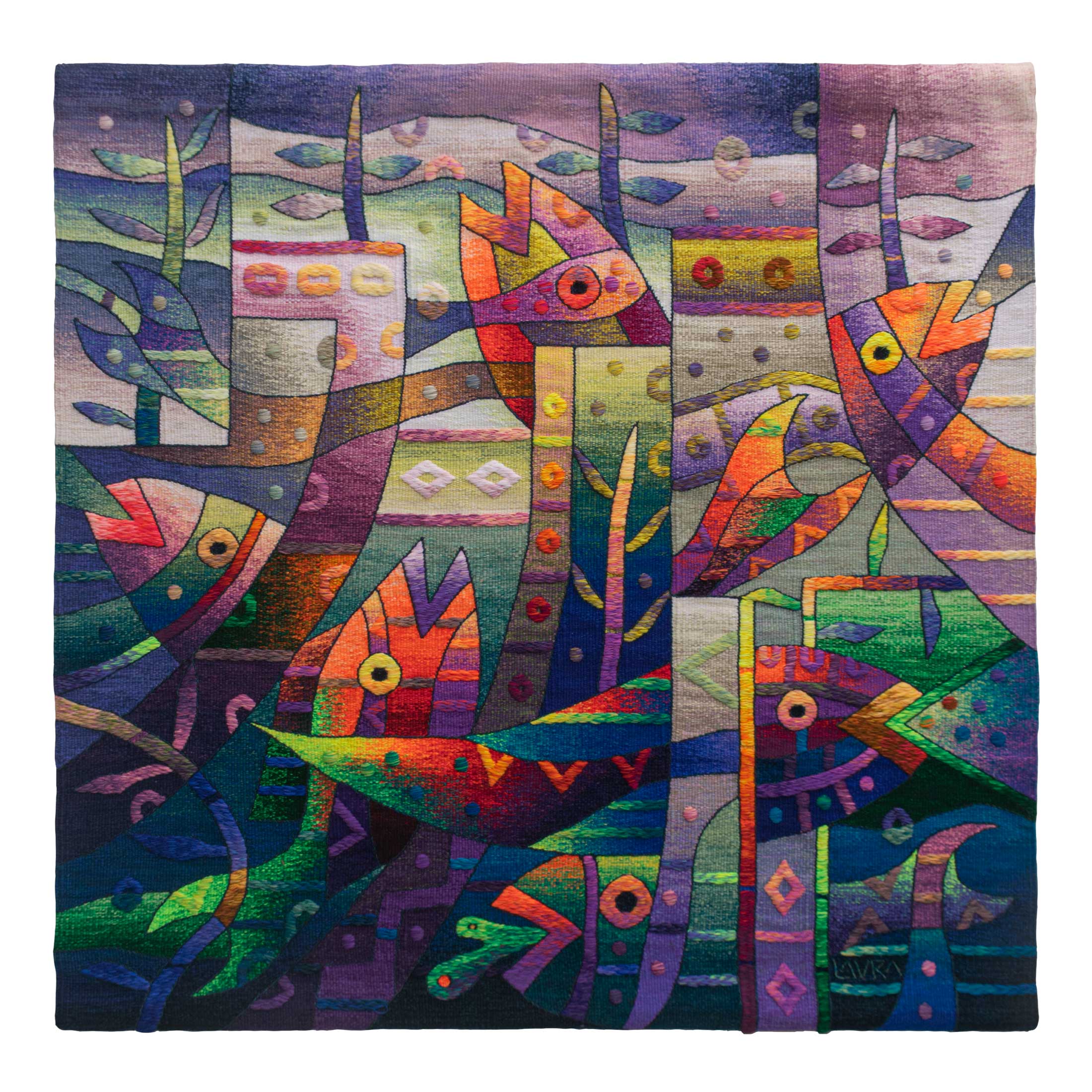 Water Ritual and Presence of Fish II<br>48 x 48"