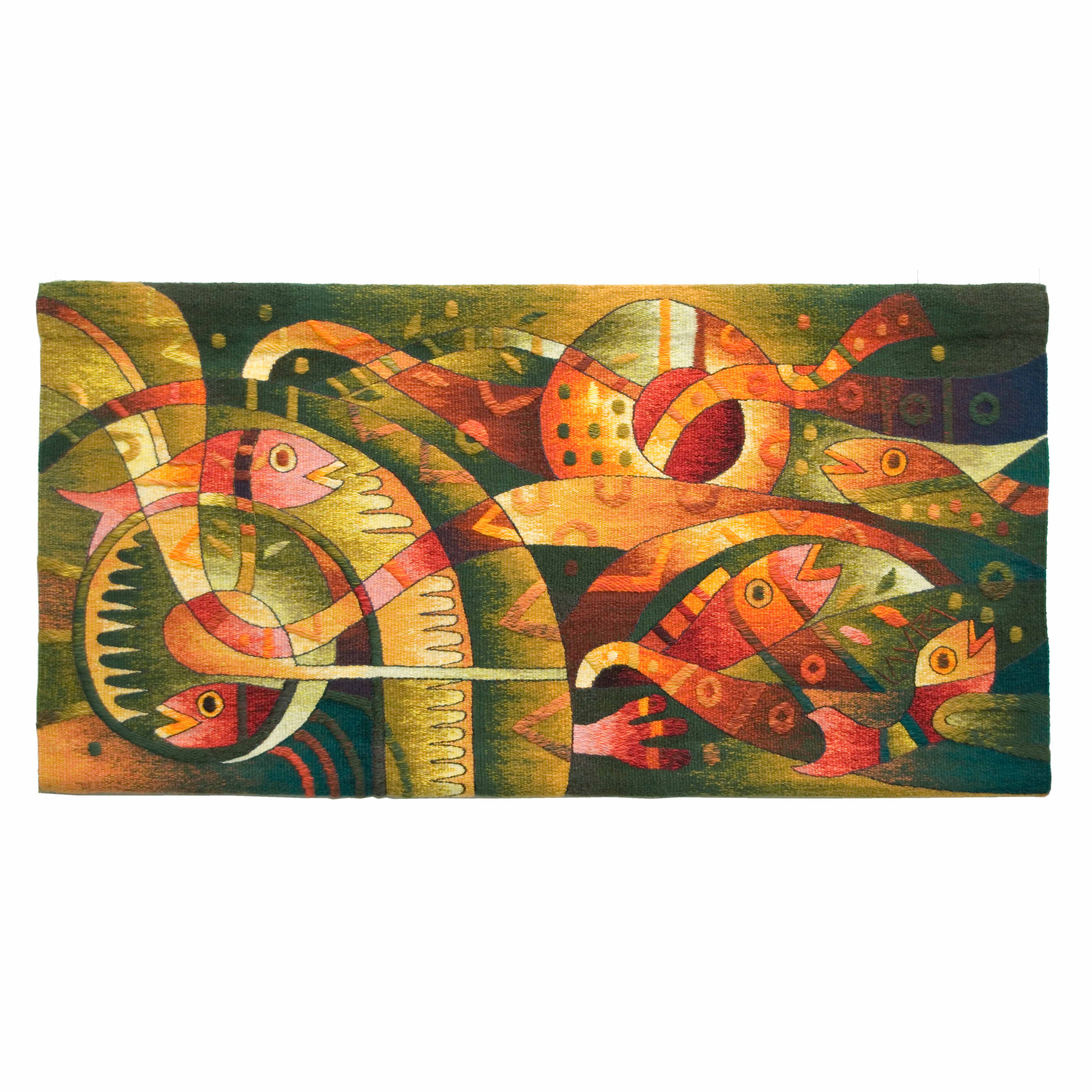 Fish in Waves <br>23 x 49"