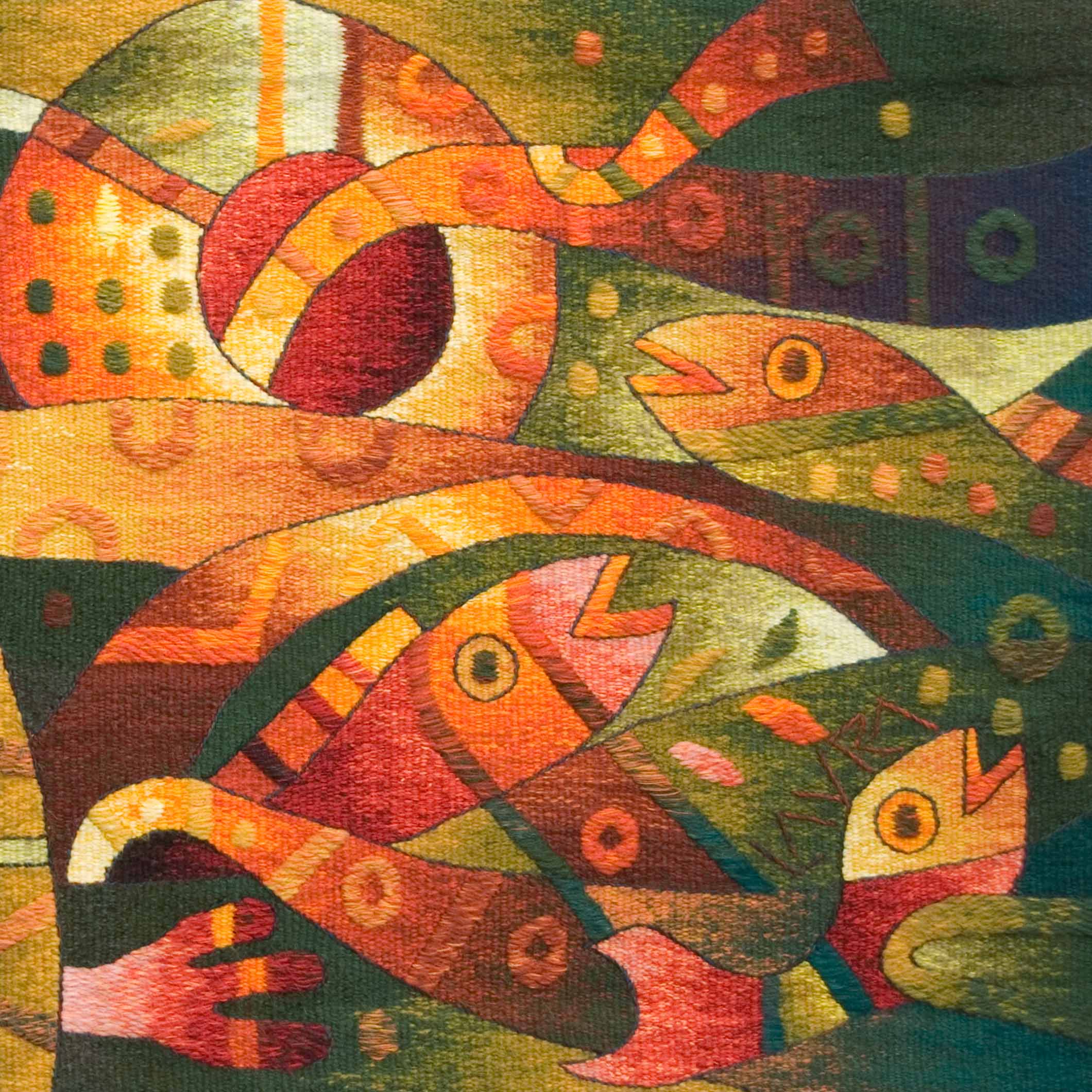 Fish in Waves <br>23 x 49"