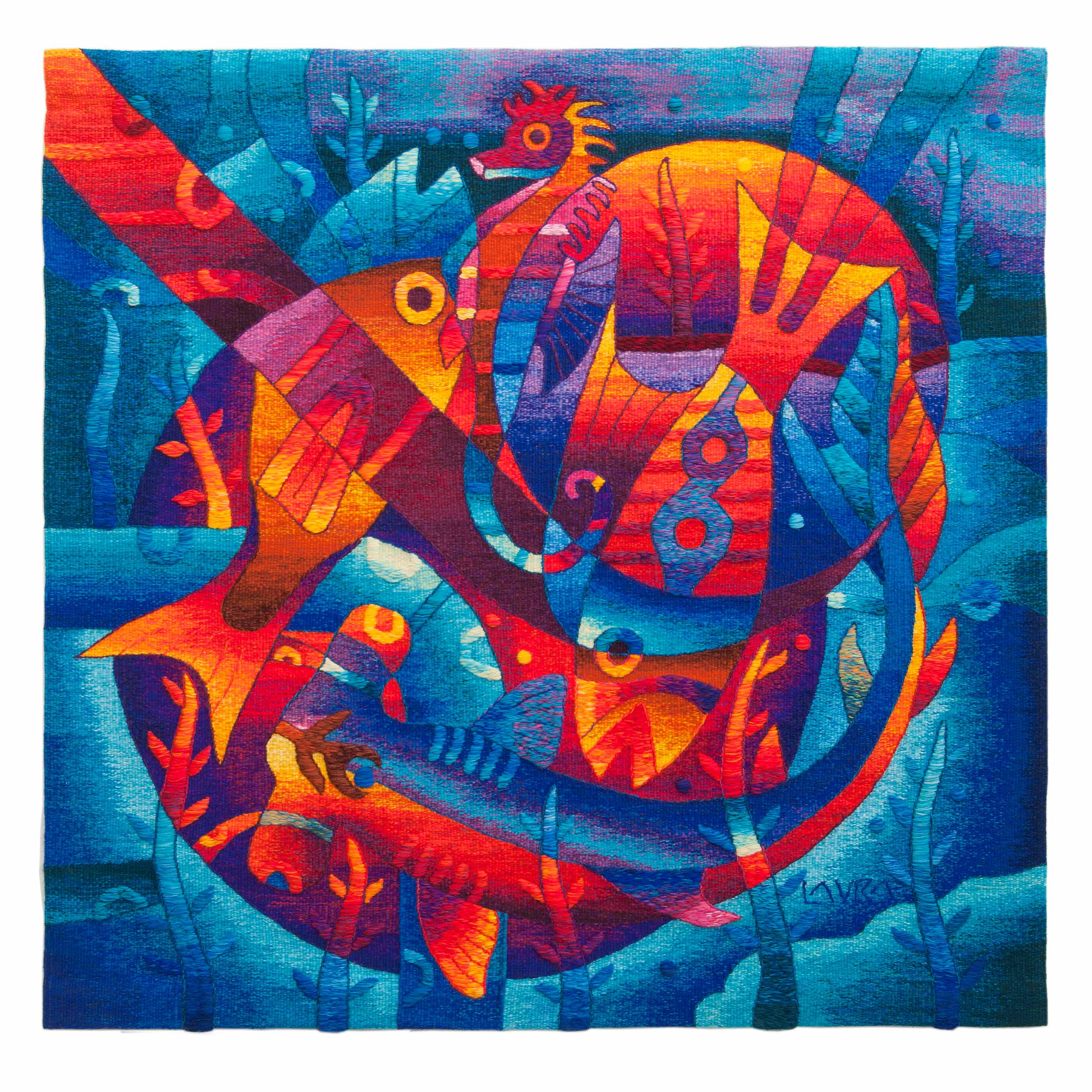 Happy Sunset <br>47 x 47"