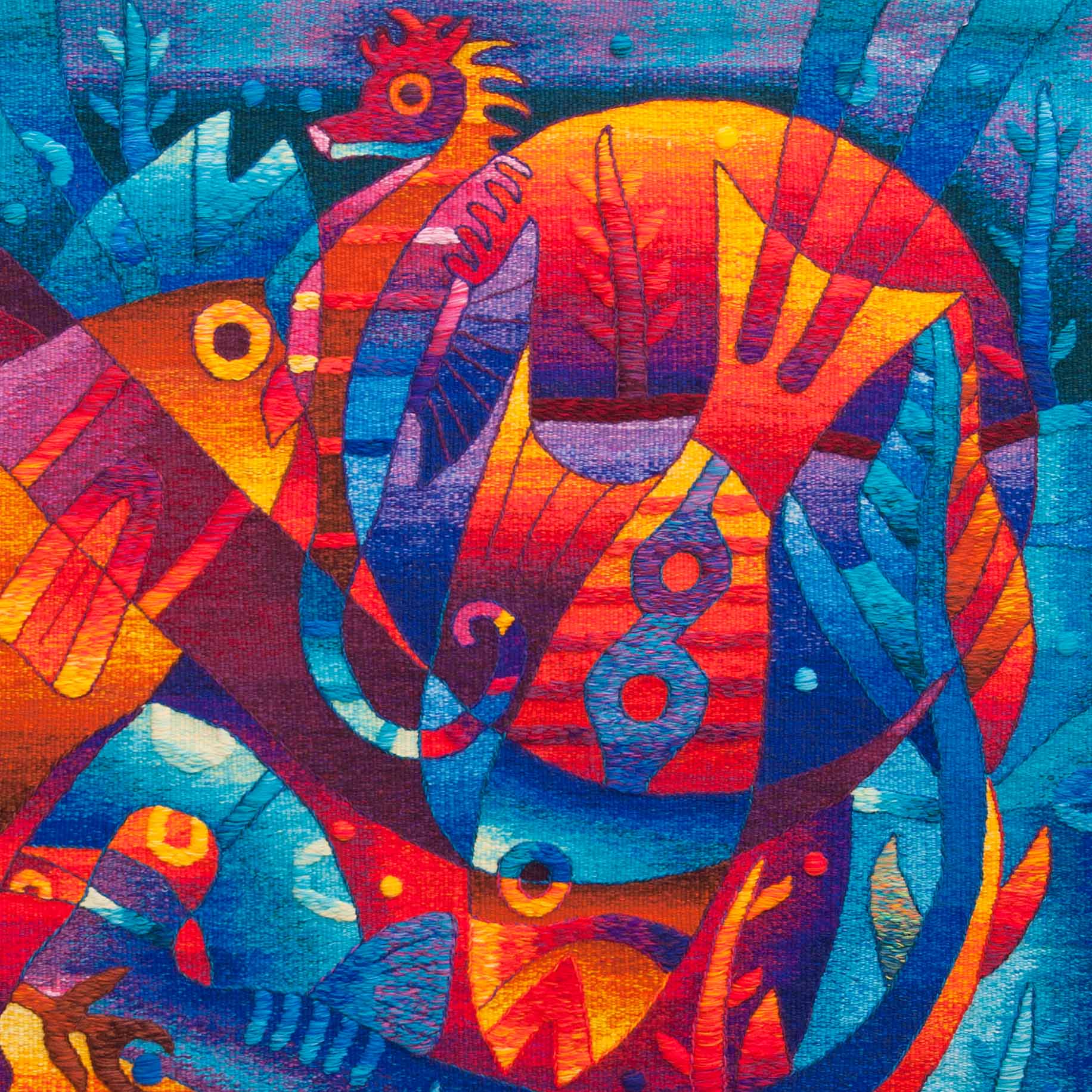 Happy Sunset <br>47 x 47"