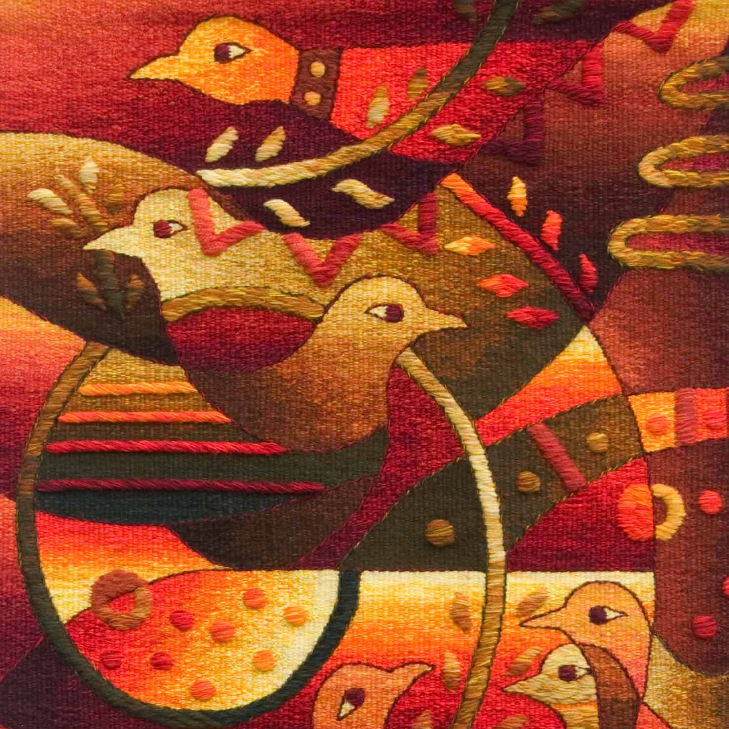 Birds in the Harvest Field <br>49 x 23"