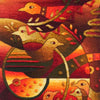 Birds in the Harvest Field <br>49 x 23"