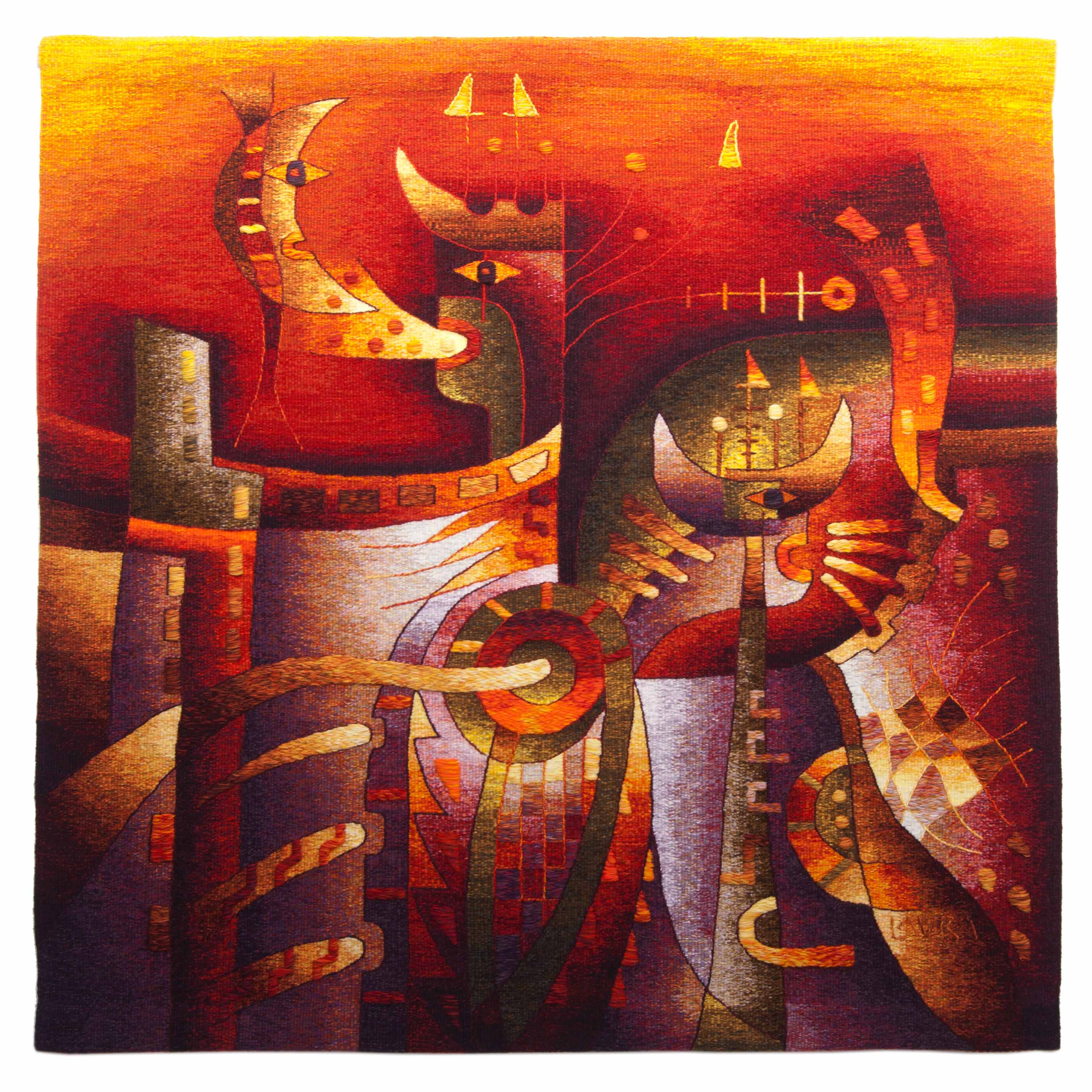 Synchronization with the Moon <br>47 x 47"